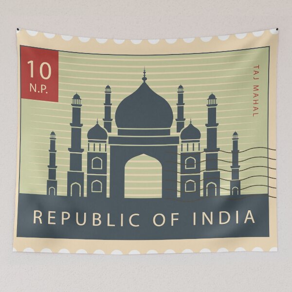 Item preview, Taj Mahal - Majestic India Travel Poster designed and sold by Arctic frame studio.