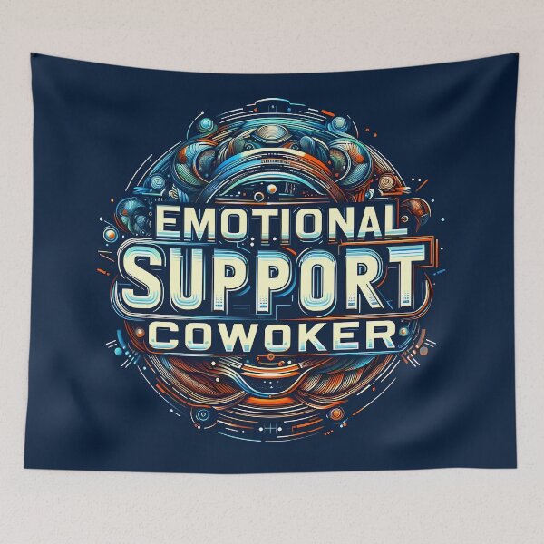 Item preview, Emotional support coworker, typography designed and sold by maxmaj.
