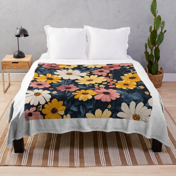 Item preview, Colorfull meadow flowers pattern designed and sold by SmileshareShop.