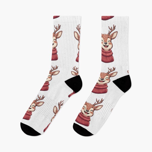 Item preview, Smiling Reindeer in Cozy Sweater designed and sold by IllustrifyArts.