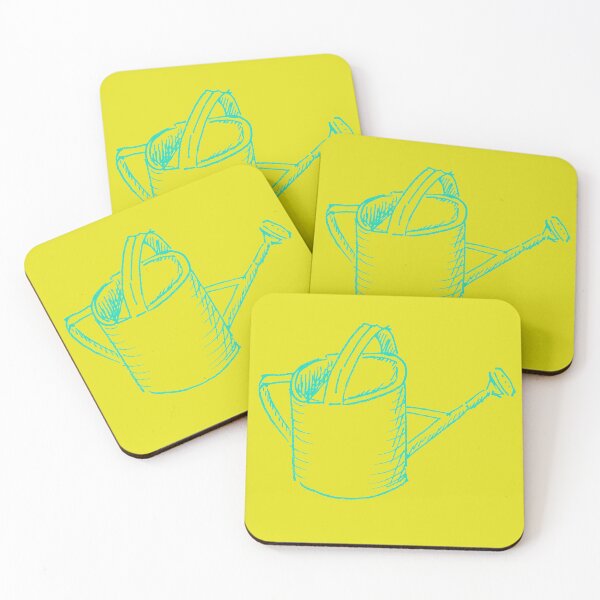 Item preview, Yellow and Turquoise Wateringcan designed and sold by MagentaTwilight.
