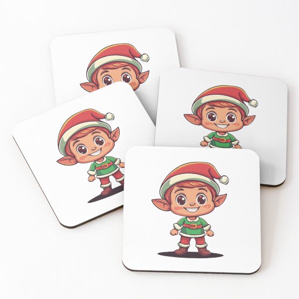 Item preview, Cheerful Christmas Elf in Festive Outfit designed and sold by IllustrifyArts.