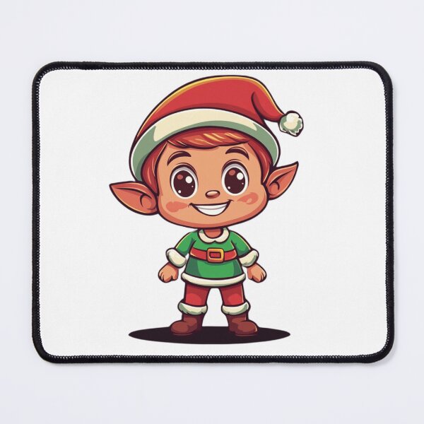 Item preview, Cheerful Christmas Elf in Festive Outfit designed and sold by IllustrifyArts.