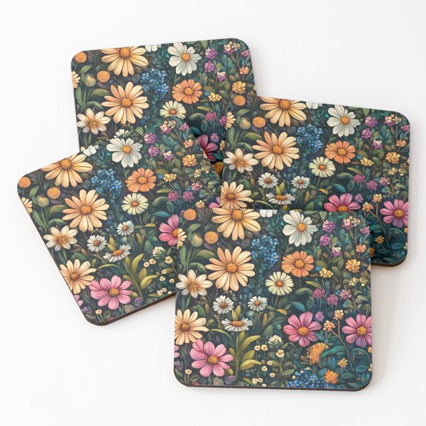 Item preview, Colorfull meadow flowers pattern designed and sold by SmileshareShop.