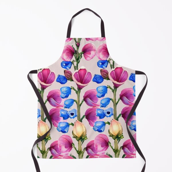 Item preview, A flowing watercolor pattern with soft pink and light blue Foxglove flowers designed and sold by Tchoice.