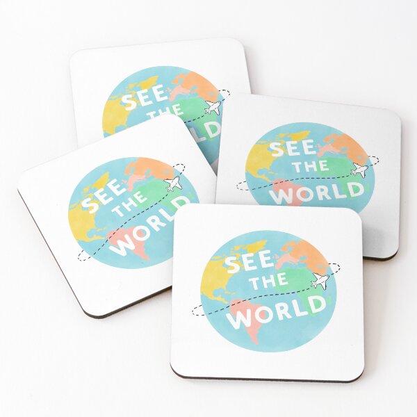 Item preview, See the World - World Map Travel Art designed and sold by KatePetersonArt.