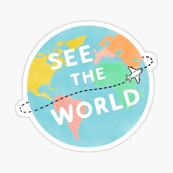 Item preview, See the World - World Map Travel Art designed and sold by KatePetersonArt.