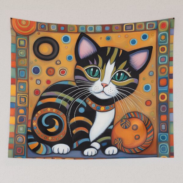 Item preview, Folk Art Kitten designed and sold by Colin Bentham.