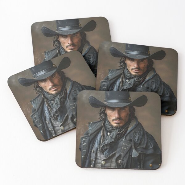 Item preview, Rugged cowboy in detailed, stylish western attire designed and sold by Artessie.