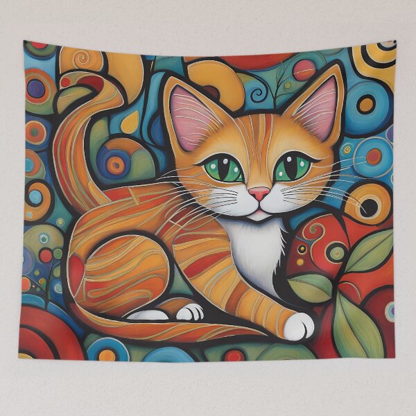 Item preview, Folk Art Kitten designed and sold by Colin Bentham.