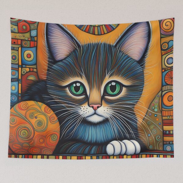 Item preview, Folk Art Kitten designed and sold by Colin Bentham.