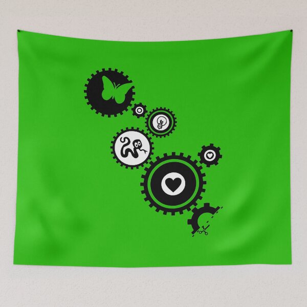 Item preview, Gears greenart design - Youthful and fun design that reflects the gears in your head in full steam ahead action! designed and sold by amoreternoshop.
