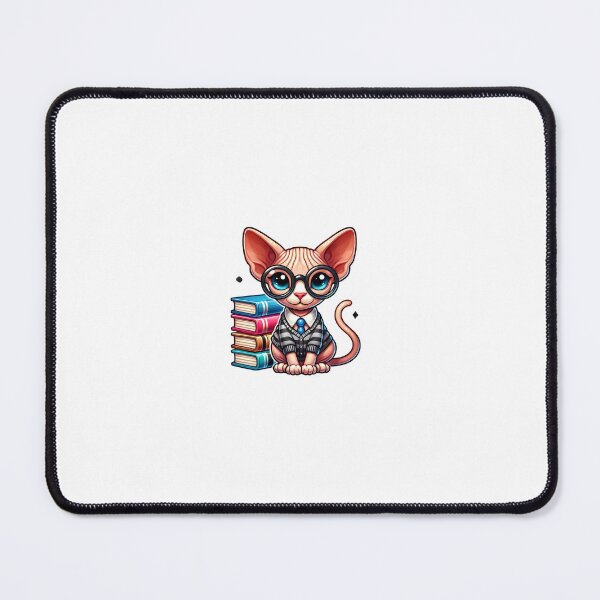 Item preview, Sphynx reading cat, smart lil guy <3 designed and sold by BWitchDesigns.