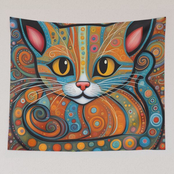 Item preview, Folk Art Kitten designed and sold by Colin Bentham.