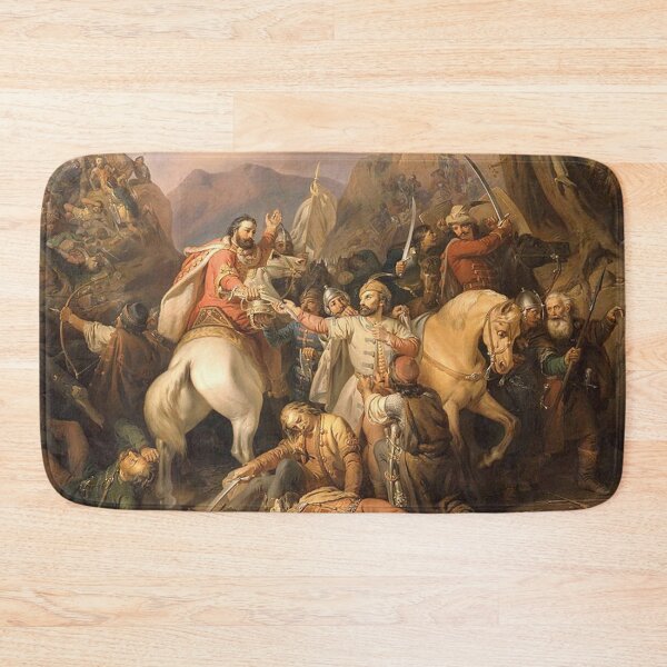 Item preview, Warrior Dezső Sacrifices his Life for King Charles Robert of Anjou - Molnár József  designed and sold by Vintage Designs +.