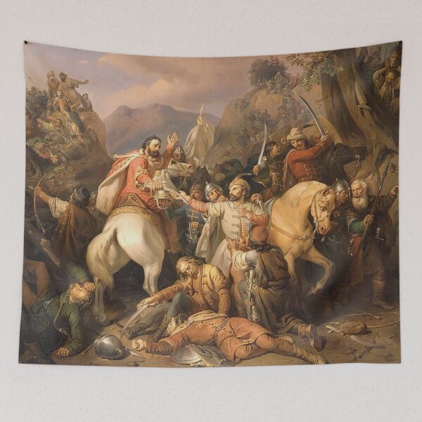Item preview, Warrior Dezső Sacrifices his Life for King Charles Robert of Anjou - Molnár József  designed and sold by Vintage Designs +.