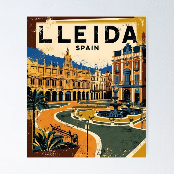 Item preview, Lleida Spain Vintage Travel Tourism designed and sold by TravelersGems.