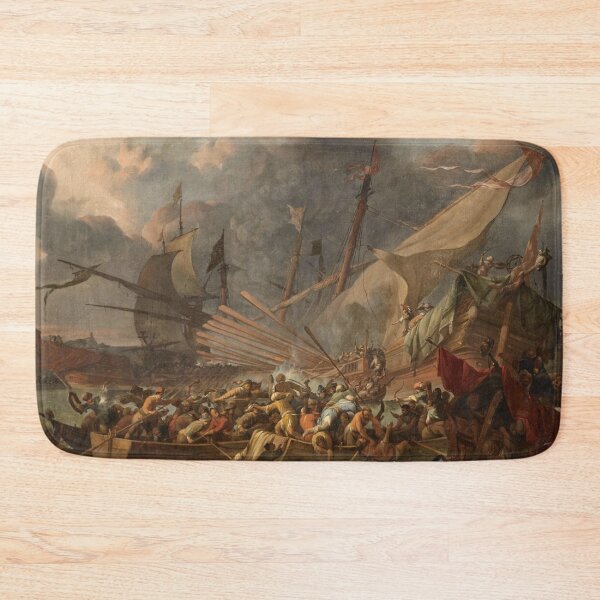 Item preview, A sea battle between Turks and Europeans, said to be the Battle of Lepanto - Johannes Lingelbach designed and sold by Vintage Designs +.