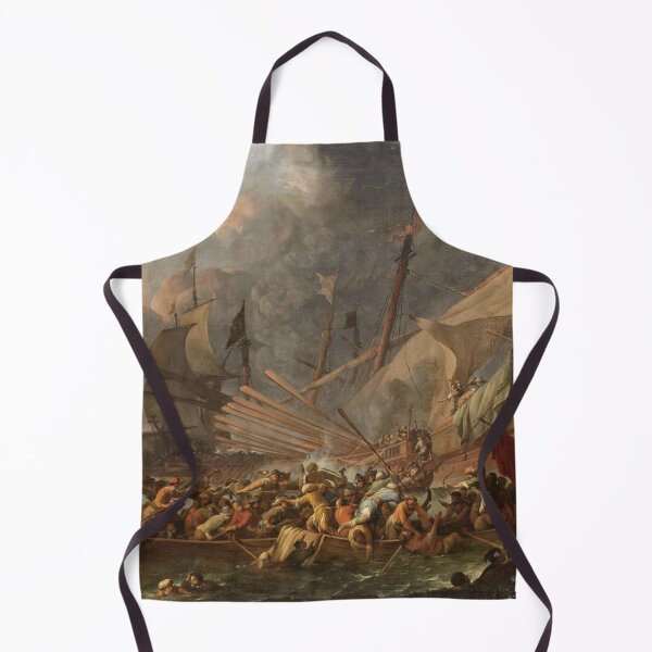 Item preview, A sea battle between Turks and Europeans, said to be the Battle of Lepanto - Johannes Lingelbach designed and sold by Vintage Designs +.