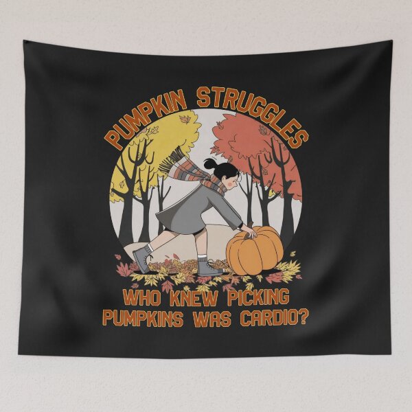 Item preview, Pumpkin Struggles: Who Knew Picking Pumpkins Was Cardio? designed and sold by elynne9.