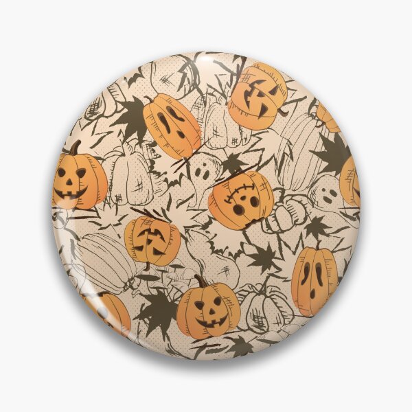 Artikelvorschau, Vintage Kürbisse Halloween nahtlose Wiederholungsmuster entworfen und verkauft von DesignZizziT.