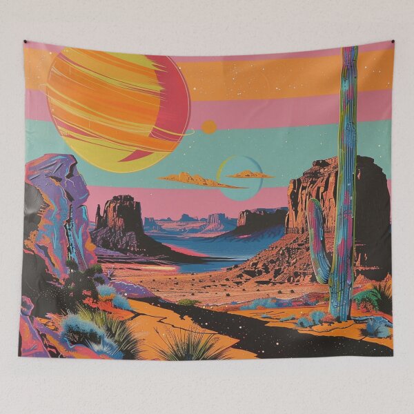 Item preview, Desert Planet Retro Pop Art 7 designed and sold by AstroRisq.