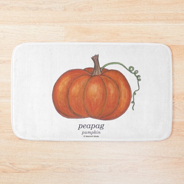 Item preview, pumpkin / peapag (Scottish Gaelic translation) Vintage inspired hand painted botanical painting designed and sold by Mamaidh Made.