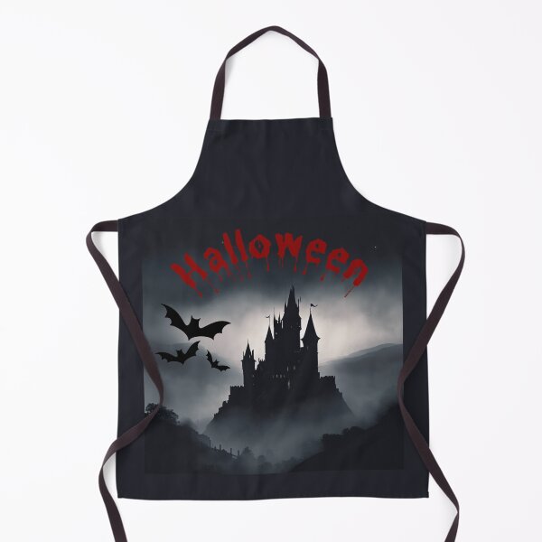 Item preview, Dark Gothic Castle on a Misty Hill - Spooky Halloween Art Print designed and sold by andrew758.
