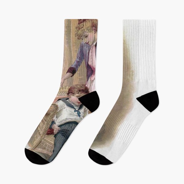 Item preview, Victorian Brother and Sister cute vintage art designed and sold by Vintage Designs +.