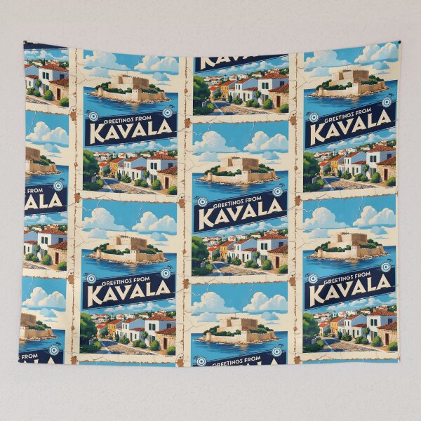 Item preview, Kavala Eastern Macedonia and Thrace Greece Postcard Vintage Retro Travel Vintage designed and sold by TravelPostcardGems.