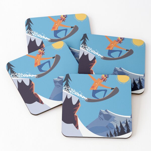 Item preview, Les Alpes Snowboarder poster designed and sold by GAGodel.