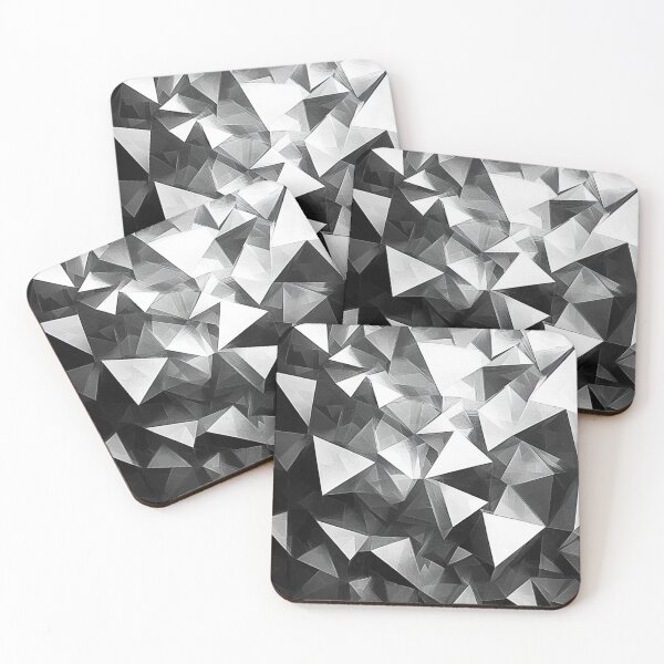Item preview, Monochrome Geometric Chaos of Triangles designed and sold by TotemTrovia.
