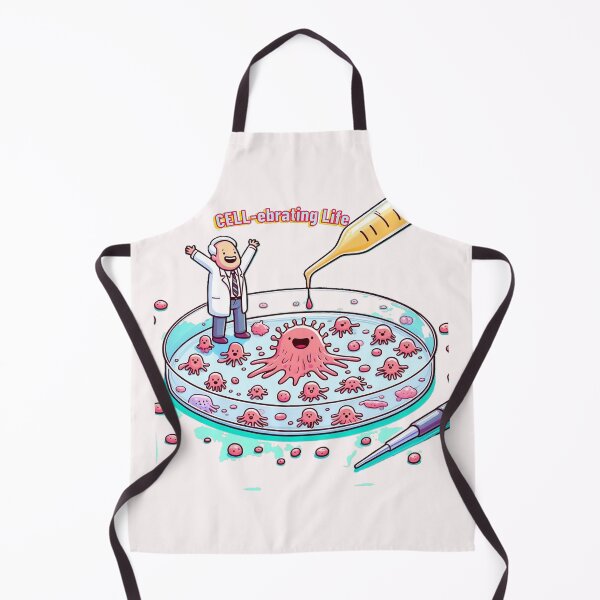 Item preview, Cell-ebrating Life! ✨” with quirky scientist designed and sold by DesignDen1587.