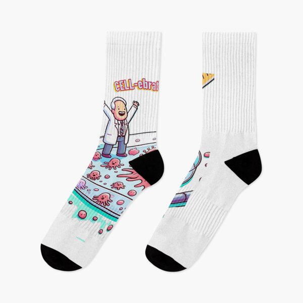Item preview, Cell-ebrating Life! ✨” with quirky scientist designed and sold by DesignDen1587.