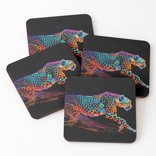 Item preview, Cheetah on the Run Neon Art 1 designed and sold by AstroRisq.