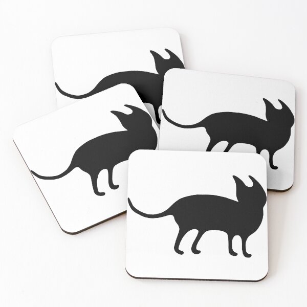 Item preview, Kitty Cat Black Silhouette designed and sold by inklets.