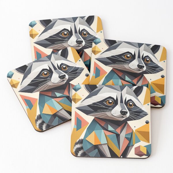 Item preview, Racoon Whimsical Wild Life Abstract Vintage Zentangle Art designed and sold by Witty Shirts.