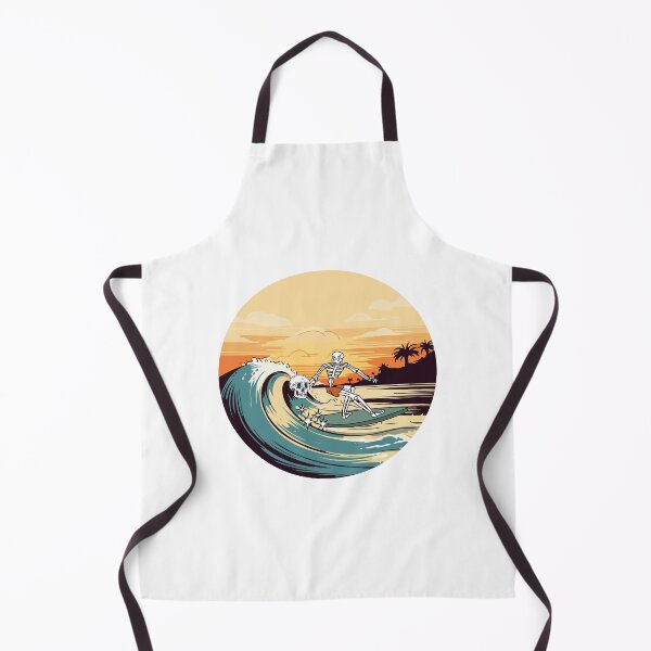 Item preview, Cute love and humor design of a skeleton and a skull, surfing as a couple. Sub Surf. Perfect gift. designed and sold by StyleFused.