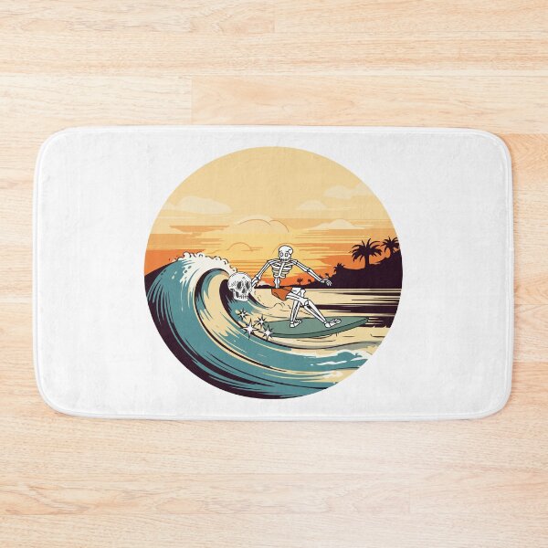 Item preview, Cute love and humor design of a skeleton and a skull, surfing as a couple. Sub Surf. Perfect gift. designed and sold by StyleFused.