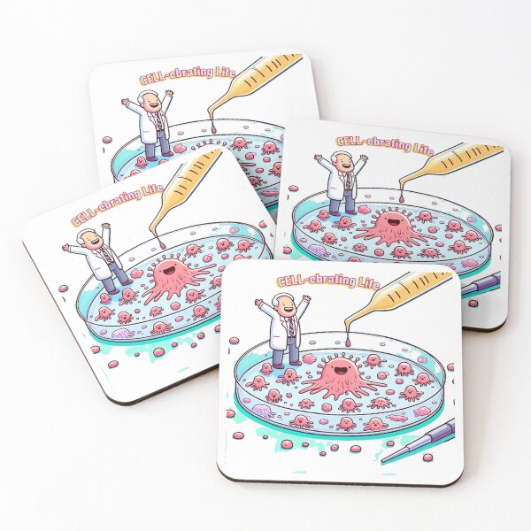 Item preview, Cell-ebrating Life! ✨” with quirky scientist designed and sold by DesignDen1587.
