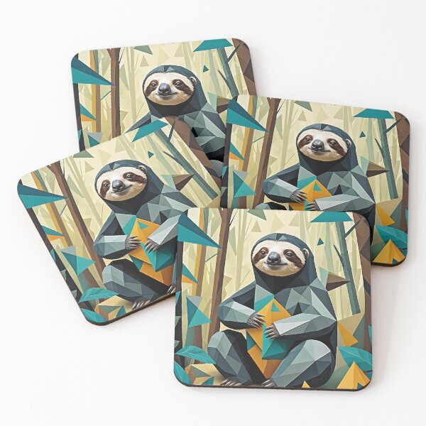 Item preview, Kawaii Sloth Whimsical Wild Life Abstract Vintage Zentangle Art designed and sold by Witty Shirts.