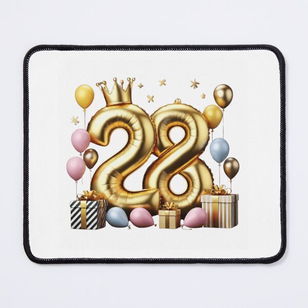 Item preview, Golden Balloon Number 28 with Crown and Birthday Party Decorations designed and sold by momo9981.