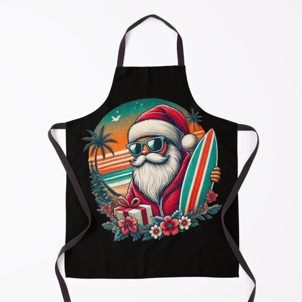 Artikelvorschau, Surfing Santa Retro Beach Christmas Tropical Holiday Shirt entworfen und verkauft von cirereyes.