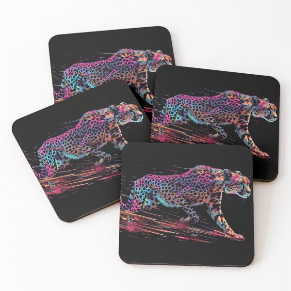Item preview, Cheetah on the Run Neon Art 5 designed and sold by AstroRisq.