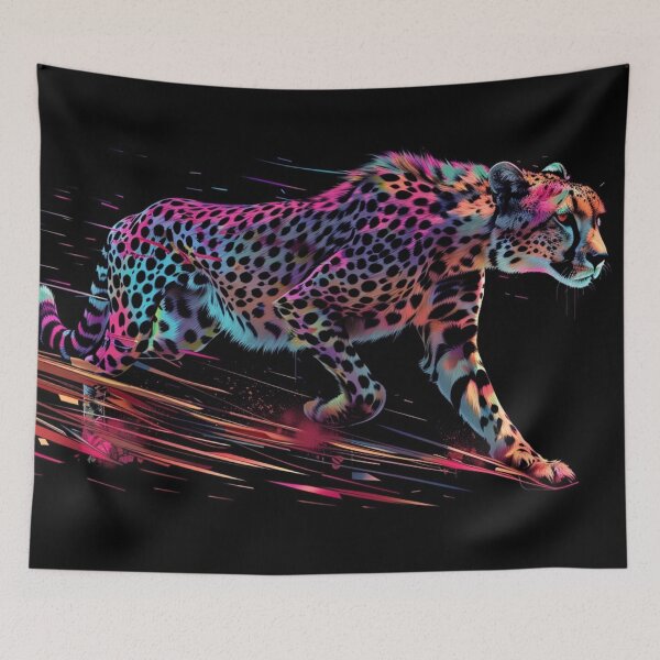 Item preview, Cheetah on the Run Neon Art 5 designed and sold by AstroRisq.