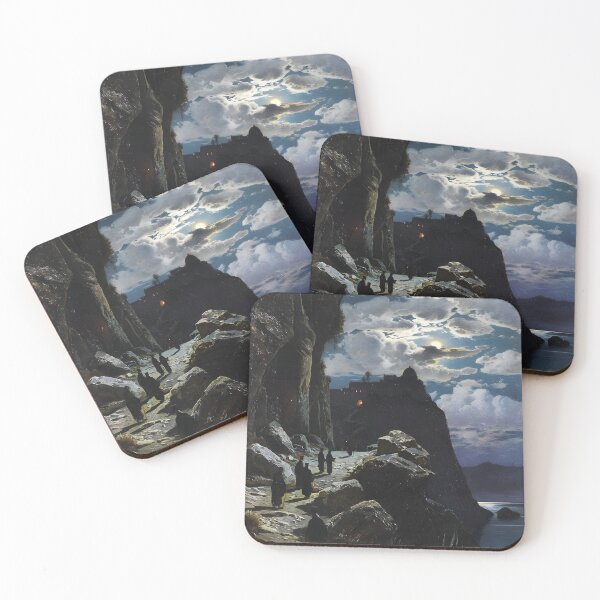 Item preview, Monks Walk to the Mountain Monastery of Athos - Hermann David Salomon Corrodi designed and sold by darkgothicart.