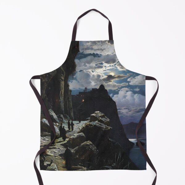 Item preview, Monks Walk to the Mountain Monastery of Athos - Hermann David Salomon Corrodi designed and sold by darkgothicart.