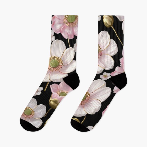 Item preview, A seamless pattern of delicate white anemone flowers designed and sold by Tchoice.