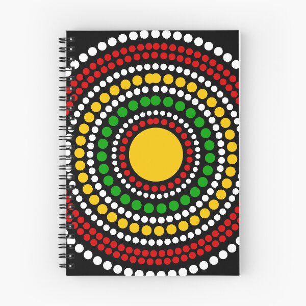 Item preview, Red Gold Green African Circles Pattern designed and sold by HotHibiscus.