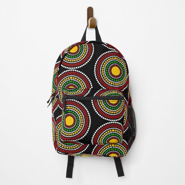 Item preview, Red Gold Green African Circles Pattern designed and sold by HotHibiscus.